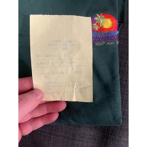 Vintage Players Island Casino Polo Shirt M NWT Ashworth 90s Mesquite Nevada USA - Picture 3 of 6